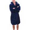 Men's Winter Plush Lengthened Shawl Bathrobe Home Clothes Long Sleeved Robe Coat