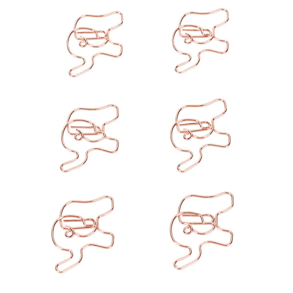 100 шт. скрепок для бумаги, предотвращающих скольжение, милые декоративные металлические закладки в форме животных, скрепки для офиса S