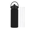 550ml Stainless Steel Insulated Travel Water Bottle With Wide Mouth Carry Strap Sip Lid Outdoor Sports Daily Use