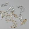 New Style Gold-plated/silver-plated Metal Triangle Circle Moon Clip Metal Circle Hairpin Hair Accessories for Girls (random Shape and Color)