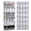 12/24 Grids Shoe Rack Storage Bag Transparent Oxford Cloth PVC Organizer Multi Layer Hand Washable Shoe Holder