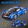 1:32 Pagani Huayra BC Zonda R Миниатюрная спортивная машина Сплав Литье под давлением Модель Игрушки Звук Свет Оттяжка Двери Открываются Автомобиль Подарки для мальчиков
