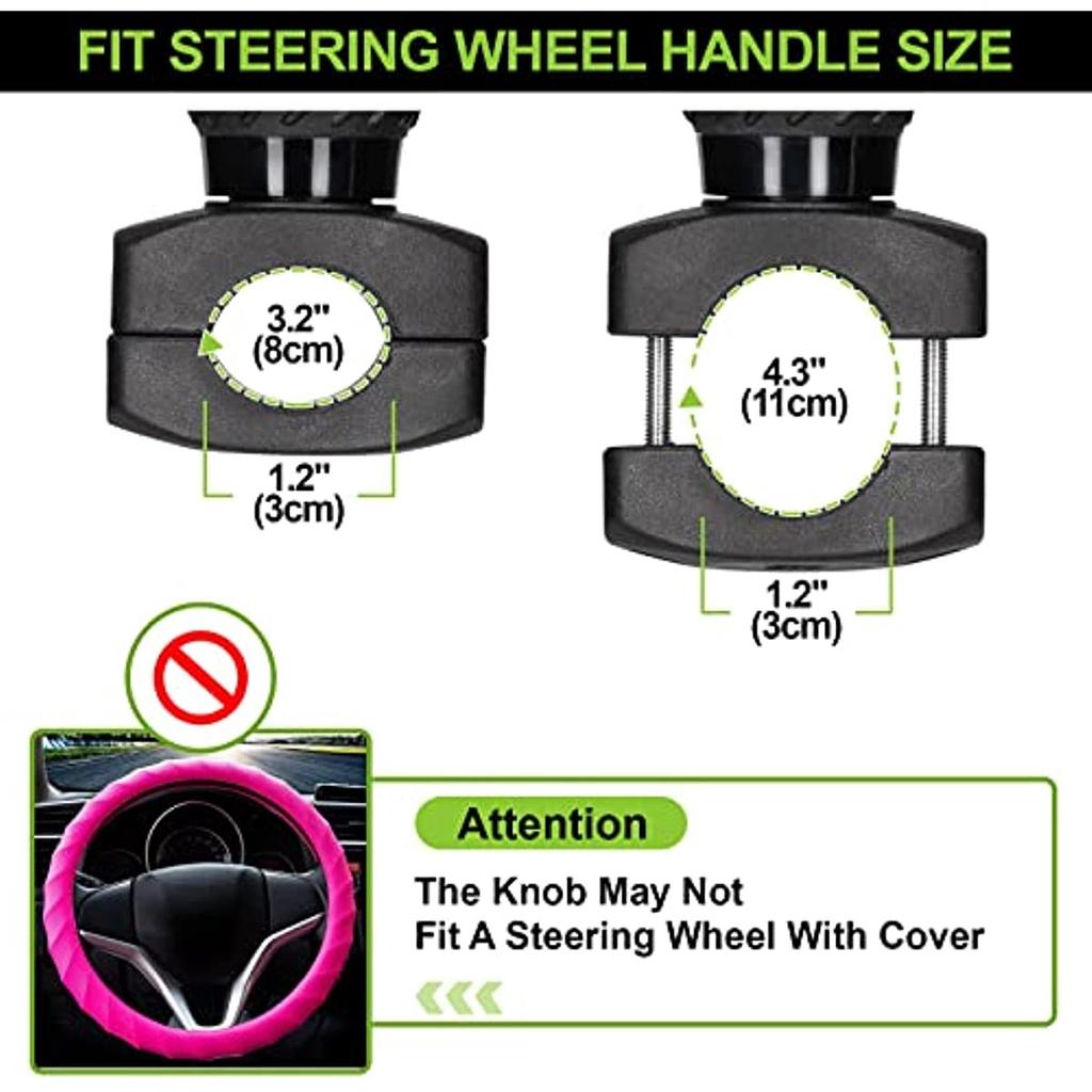 Ручка рулевого колеса, универсальная автомобильная ручка-самоубийца, ручка-вертушка, подходит для легковых автомобилей, грузовиков, вилочных погрузчиков, газонокосилок, тракторов, лодок, тележек для гольфа - черный