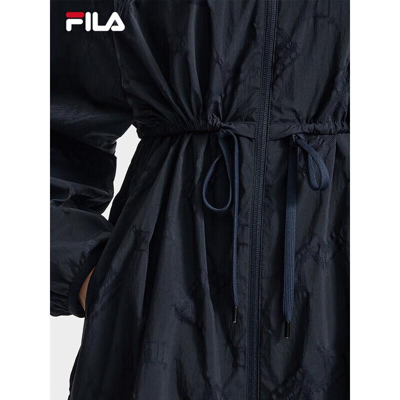 Fila Женская повседневная ветровка с капюшоном изумрудного цвета