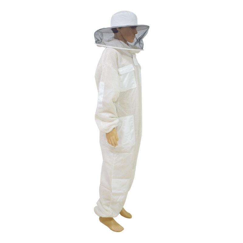 3-Layers Beekeeping Clothing Breathable Ventilated Beekeeping Suit with Round Veil Professional Beekeeper Clothing Anti Bee Suit
