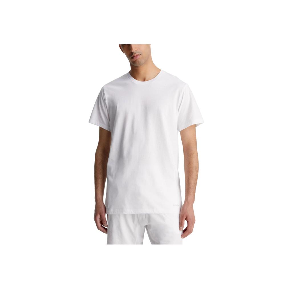 Calvin Klein 3 футболки в упаковке - классические хлопковые однотонные мужские топы с круглым вырезом и коротким рукавом 000NB4011E-MP1