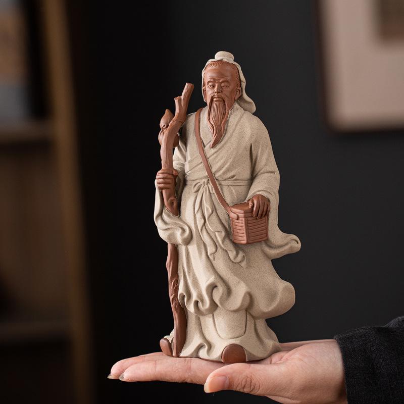 Hua Tuo Ceramic Sculpture: Historical Figure Zen Home Decor
