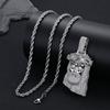 Hip Hop Bling Flower Cartoon Pendant Necklace Men Women Trendy Jewelry