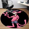 1PC Pink Panther Office Round Area Rug, Indoor Mat Suitable For Office, Under Office Chairs Bedroom Living Room Home Decor DT1212075