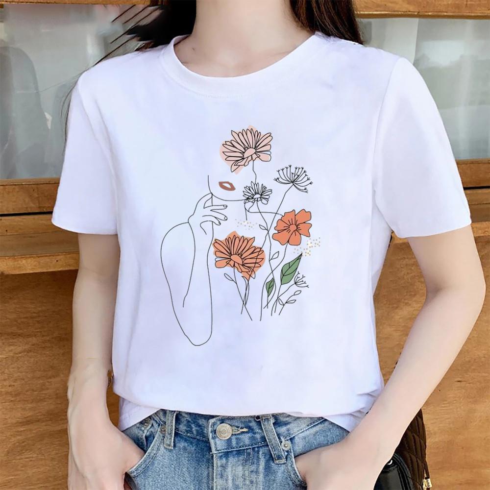 Women's Oversized T-Shirt Summer Trend Short Sleeve Cartoon Casual Fashion Graphic Regular Fit Beach Print Top