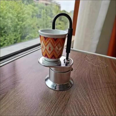 Алюминиевый сплав Single Conduit50ml Mini Mocha Coffee Pot Итальянский уличный