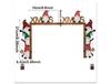 Mingguan Christmas Cartoon Letter Door Frame & No-Face Doll Decorations