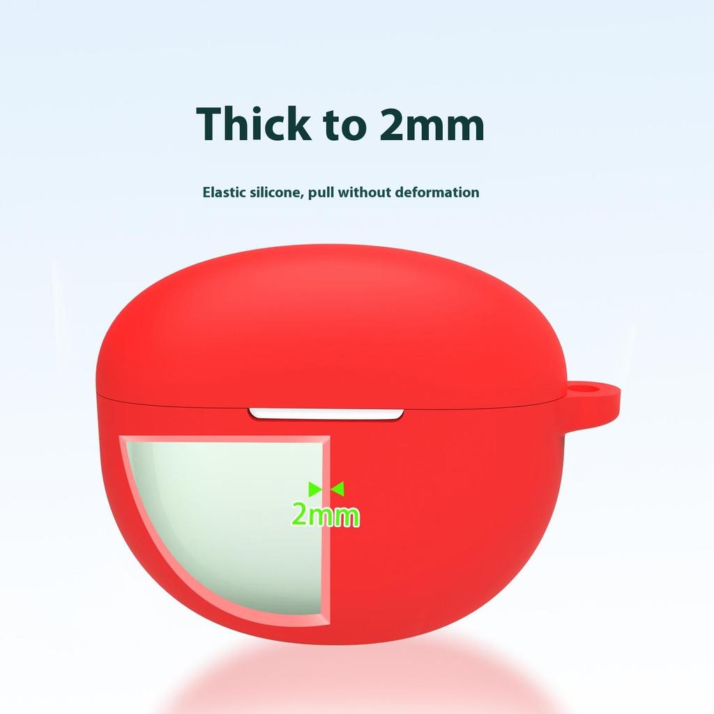 For Oppo Enco Air3i Protective Case Semi In-Ear Bluetooth-Compatible Earbuds Silicone Cover with Hook