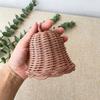 Плетеный ротанговый подвесной колокольчик для украшения дома, DIY ручной работы, рождественское украшение, детский ротанговый колокольчик