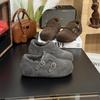 Женские туфли из матовой коровьей кожи, новые зимние бархатные теплые туфли на платформе для комфорта и универсальные хлопковые туфли