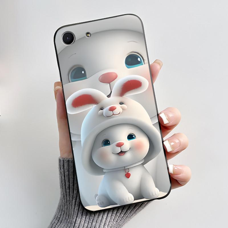 Case For sony Xperia XZ4 Compact Black Silicone Soft Case sony Xperia Ace 2019 Luxury Cute Love Rabbit Funny Cartoon Back Cover