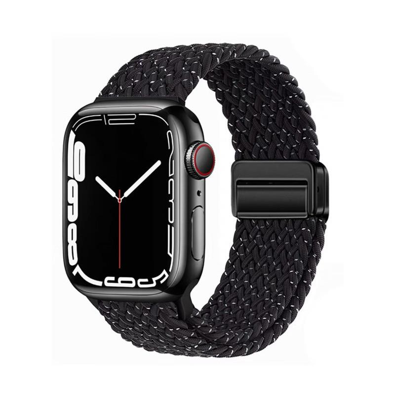 Плетеная нейлоновая ремешок-браслет Совместимый Для Apple Watch S10 46мм 44мм 40мм 45мм 49мм 41мм 38мм iWatch series se 10 7 3 5 6 8 9 Ultra