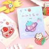 Self-Adhesive Japanese Cute Embroidery Cloth Sticker Hand Ledger Mobile Phone Case Strawberry Cake Embroidery Sticker Hole Patch Sticker