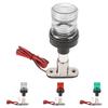 All Round Stern Light 6in Stainless Steel Base Corrosion Resistant Rustproof Pole 12-24V Boat Light for Fishing Boat