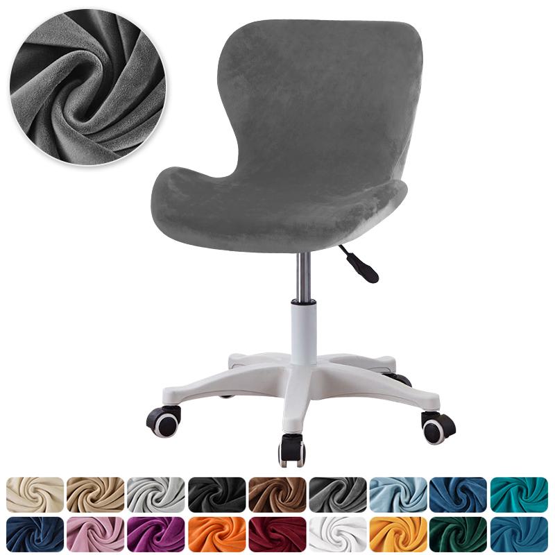 Super Soft Velvet Curved Butterfly Chair Cover Stretch Stool Slipcover For Dining Room Home Party Seat Protection