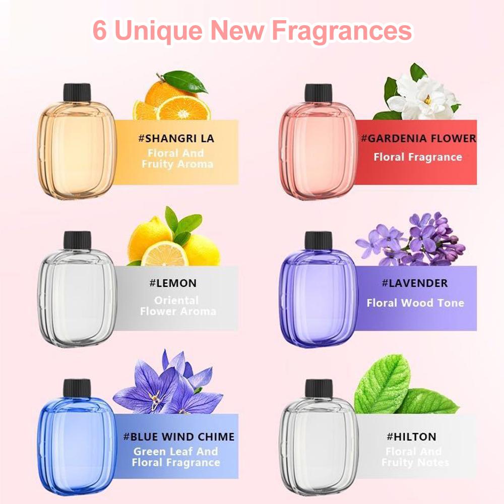 Перезаряжаемый ароматерапевтический диффузор с ультразвуковым распылением и светодиодом, меняющим цвет, для ароматизации в течение 60 дней