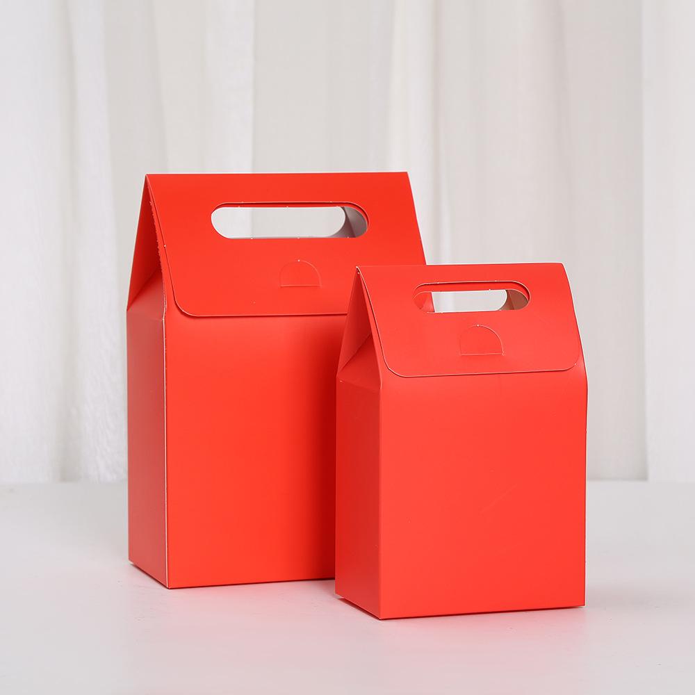 6/10pcs Recycled Cardboard Party Favor Paper Gift Bags for Birthday Party Cookies Pastries Small Business Packing