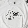 Cat Mama Shirt Minimalist Cat Outline Graphic Tee