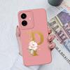 Для Vivo Y90 Y91C Y77E Y53S Y56 Y70S Y72T Y74 Y75 Y81 Модный жидкий силиконовый чехол для пары с цветочными буквами для Vivo Чехол для телефона Funda Coque Bumper