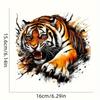 Виниловая наклейка Свирепый Тигр - Водонепроницаемая наклейка для мотоциклов, автомобилей, ноутбуков, стен и многого другого - Яркий оранжевый и черный дизайн