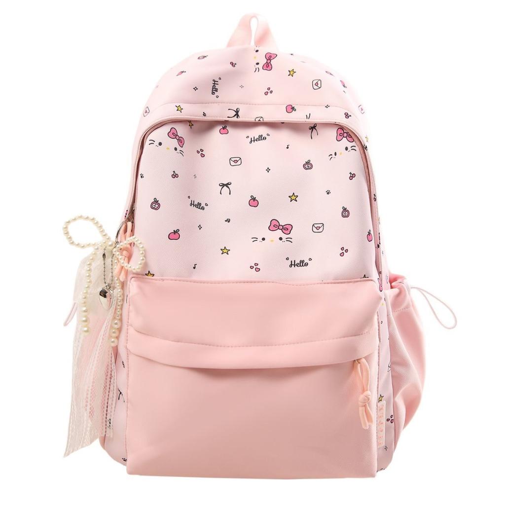 Школьная сумка Корейская версия ins Мультяшный Рюкзак Hello Kitty Женский Большой Вместимости Милый Рисунок Студенческая Школьная Сумка Милый Универсальный Рюкзак