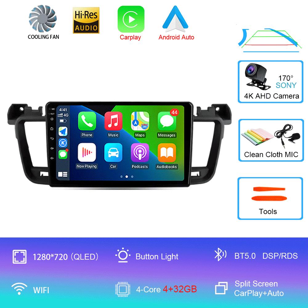 Android 14 для Peugeot 508 2011 - 2018 автомобильный радиоприемник мультимедиа видеоплеер навигация GPS нет 2din 2 din DVD