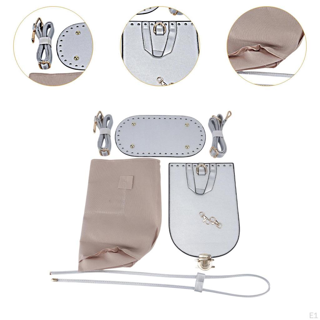 PU Leather Bag Making Kit Bottom Base Handmade DIY Crochet Knitting Set