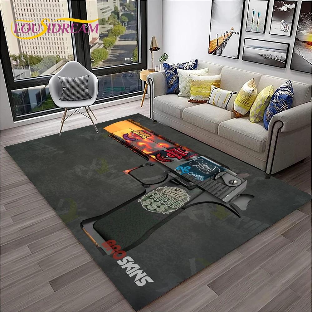 Пистолет-нож Пистолет-патрон USP, AK, M4, AWP, ковер для винтовки, коврик для дома, гостиной, спальни, дивана, коврик для двери, декор, детский нескользящий напольный коврик