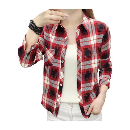 Женская рубашка с лацканами и длинным рукавом, однобортная рубашка, топы, накладные карманы, клетчатый принт, повседневный стиль, рубашка, пальто