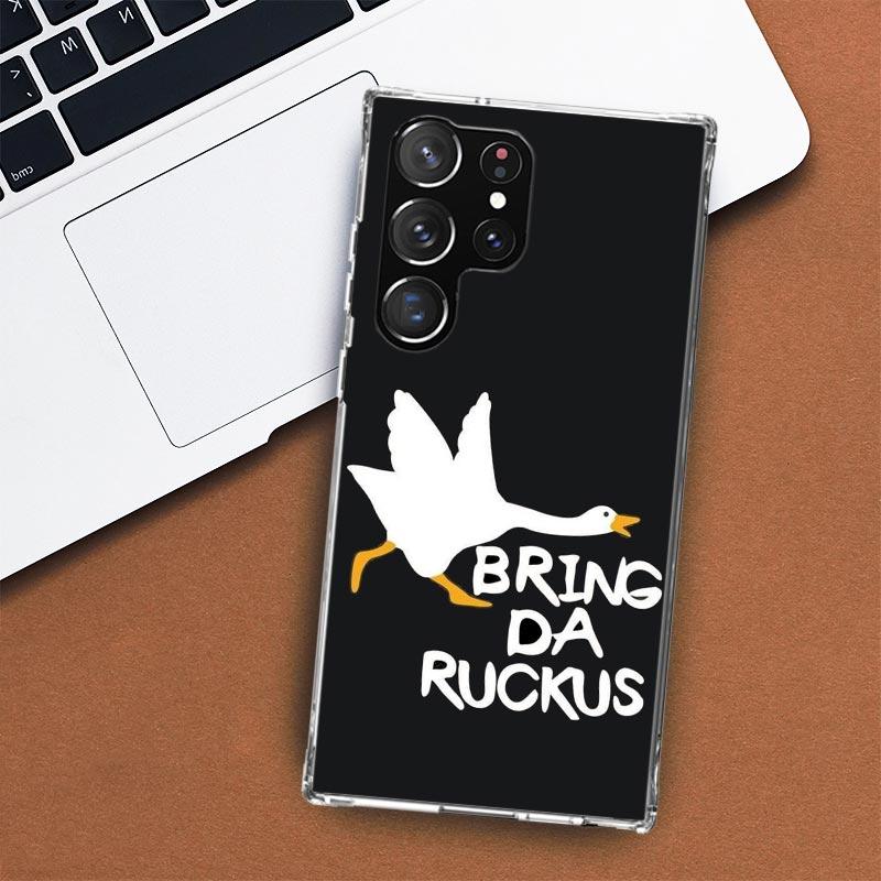 Cartoon Duck Goose Game Phone Case For Samsung Galaxy S24 S23 S22 Ultra S21 S20 Fe S10 Plus S10E S9 S8 + Shell Coque
