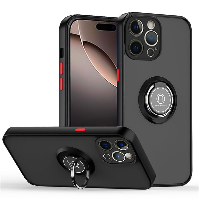 Матовые магнитные чехлы-кольца для телефонов iPhone 16 13 12 11 Pro Max Mini 16E Противоударный чехол для iPhone 15 14 Pro Max 16 Plus Чехол