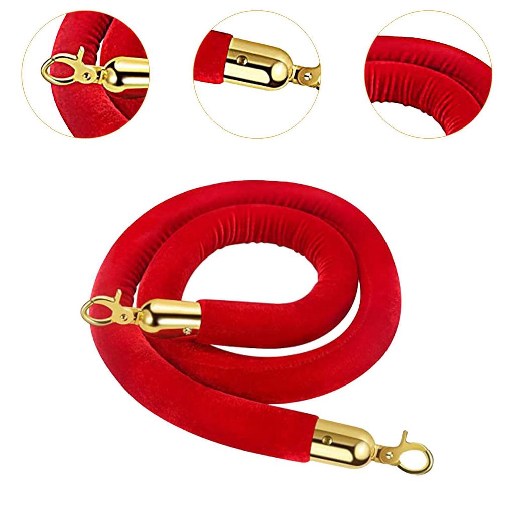 4 шт. бархатный канат для стойки универсальный легкий аксессуар износостойкий стильный барьер безопасности для контроля толпы для VIP-зон