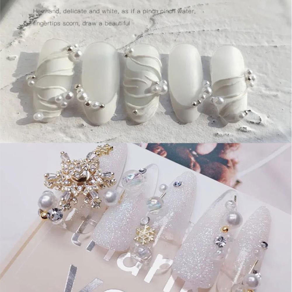 Size Micro Glass Caviar Beads AB Crystal Rhinestones Tiny Nail Pearls Nail Art Decorations Manicure