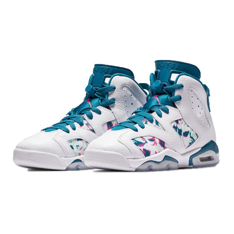 Jordan 6 Ретро Белый Лазерный Фуксия Зеленый Бездна GS 543390-153