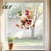 Decorative Glass Clings Happy New Year Window Cling, 2027 Crochet Sheep Snowflake Holiday Decor Sticker Glas Sticker, Reusable Christmas Decoration