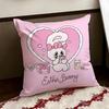 Cute EEsther Bunny Pink Cushion Cover Reversible Soft Durable Pillow Cover Home  Car MultiScene Use for Daily Comfort