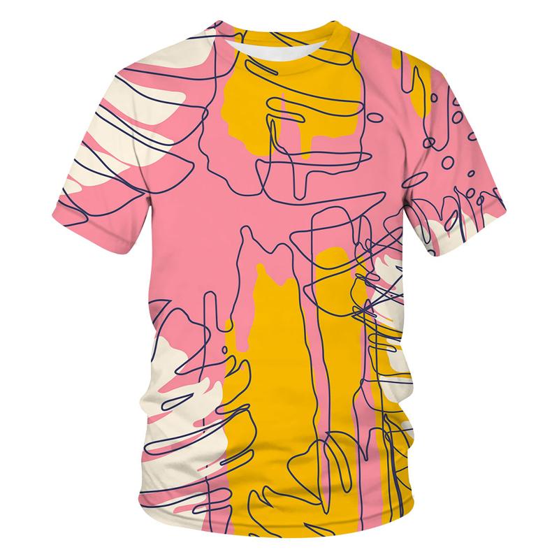 Летняя мода уличная одежда в стиле граффити для мужчин 3D повседневные футболки в стиле хип-хоп с индивидуальным принтом трендовые удобные удобные короткие рукава с круглым вырезом
