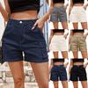 Women's Denim Casual Comfortable Solid Color Workwear Multi-pocket Personality Street Shorts Women