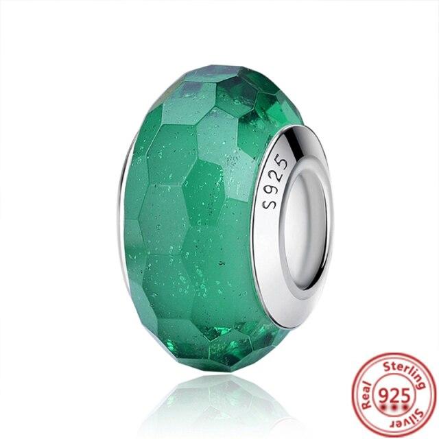 Красочные бусины из муранского стекла, прозрачные бусины в форме пузыря, подходят для оригинального браслета, женские ювелирные изделия из стерлингового серебра 925 пробы