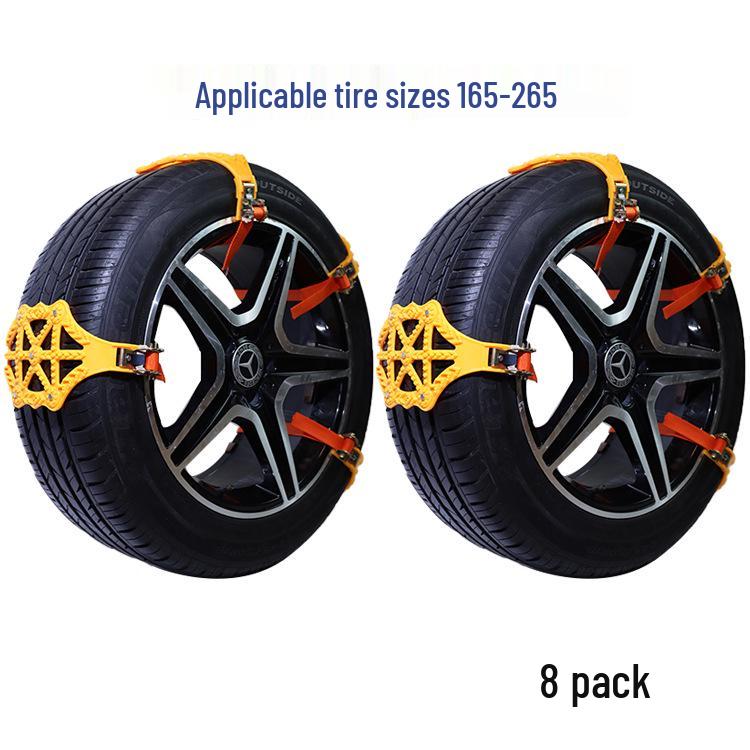 Car Tendon New Thickened TPU Snow Chain: Emergency 5-Stud SUV Tire Anti-Skid Chain, Universal Fit.
