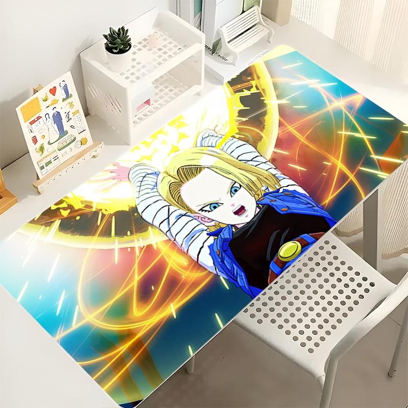 Mousepad Laptop Office Cabinet Keyboard Pad Gaming Desk Mat Large Mouse Pad Dragon Ball Android 18 Non-slip Rubber Extended Pad