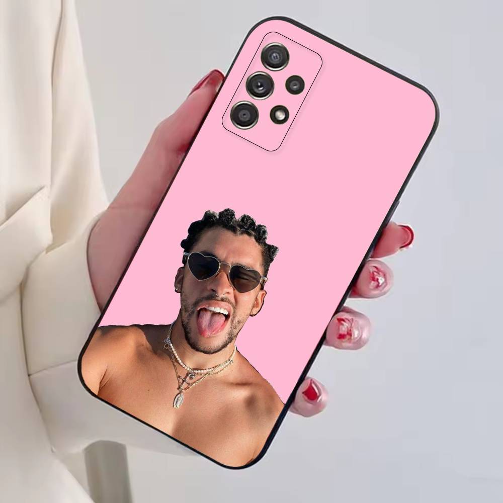 Hot Singer B-Bad Bunny Phone Case For Samsung S25,S24,S21,S22,S23,S30,Ultra,S20,Plus,Fe,Lite,Note,10,Black Cover