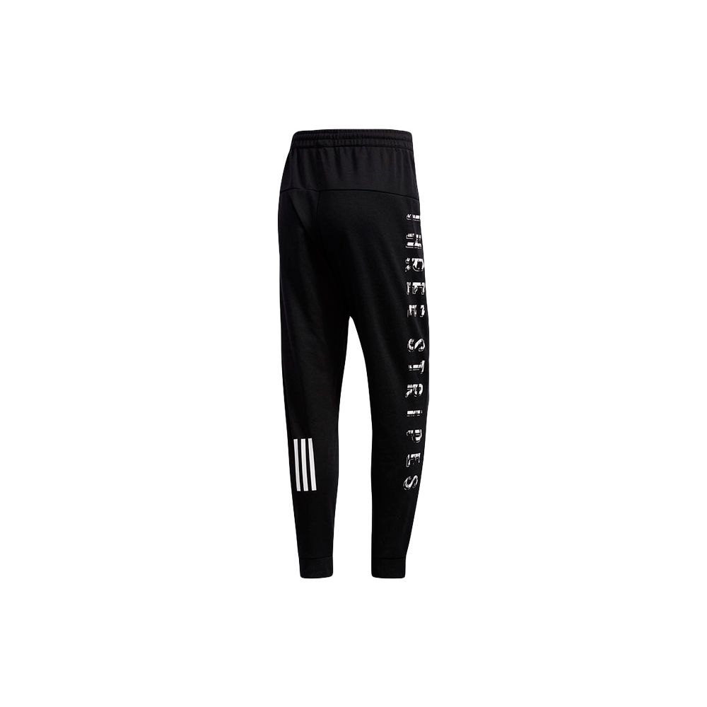 Adidas Alphabet Print Knit Joggers Men Bottoms Black FM5427