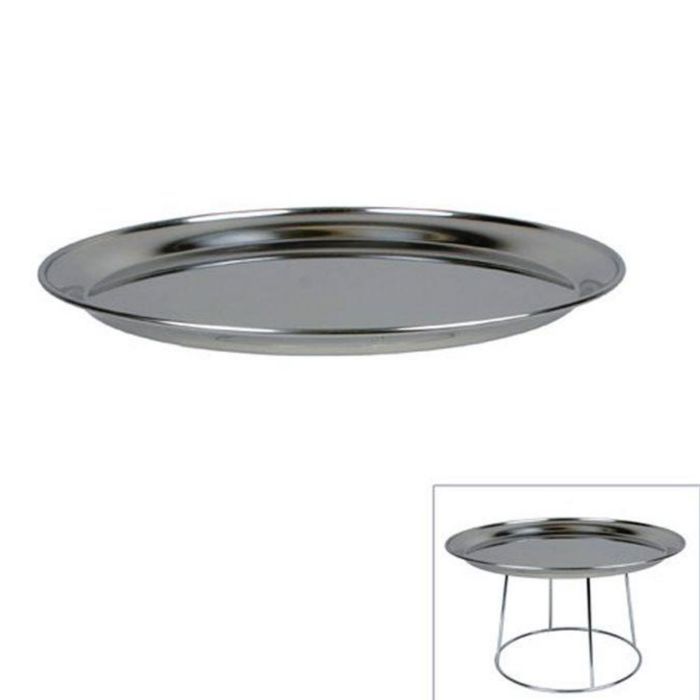 4 plateaux de fruits de mer en inox Ø 36 cm