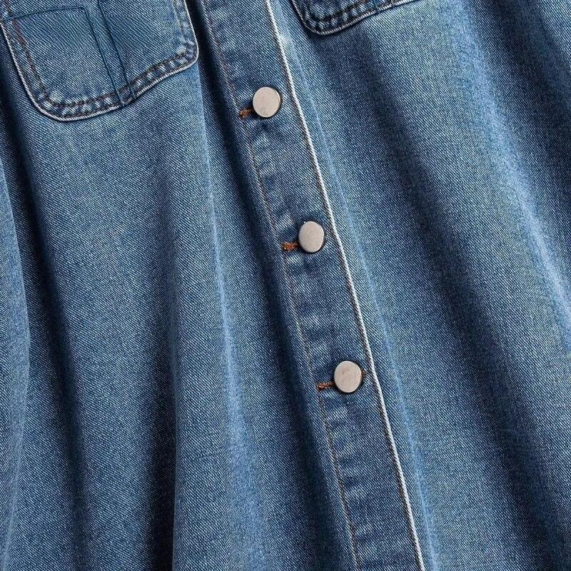 Юбка весенне-летнего типа, женская модная джинсовая юбка большого размера